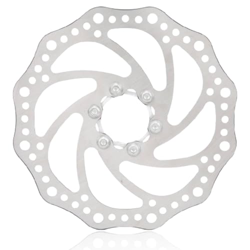 equlup Bike Disc Brake, 160mm/6.3in Disc Brake Rotor Alloy Steel Threaded Hubs Bicycle Rotor Flange Adapter Accessories for Road Bike, Mountain Bike