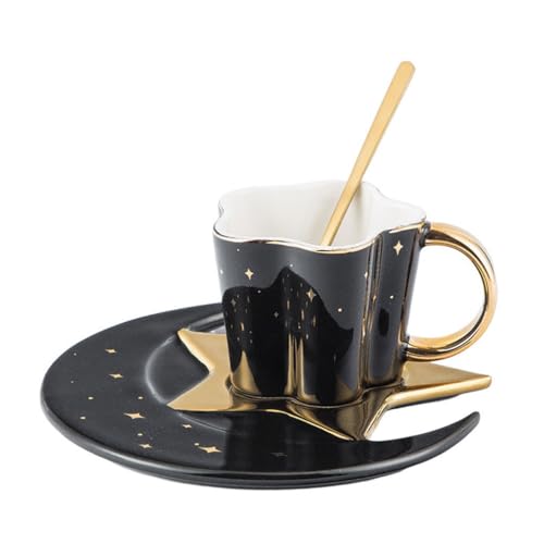 Tasse créative lune et étoile en céramique, cadeau idéal pour l'après-midi