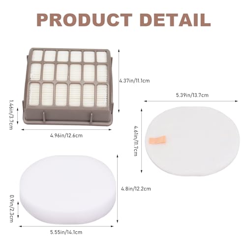 Image of Vacuum Filters Replacement for Shark NV60 NV70 NV70 26 NV71 NV80 NVC80C NV80 26 NV90 NV95 UV420 NV90 26 Navigator Professional Upright Vacuum,1 HEPA Filter, 2 Foam & 2 Faux Felt Filters # XFF80 XHF80