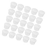 STOBAZA Contenedores De Alimentos Para Helado 8 Onzas Hechos De Papel Kraft Ecológico, Resistentes Al Frío Prueba De Fugas, Para Llevar y Postres, Juego De 25 Unidades Tapa Blanca