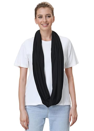 Lina & Lily Premium Modal Jersey Knit Women's Infinity Scarf Loop Lightweight3
