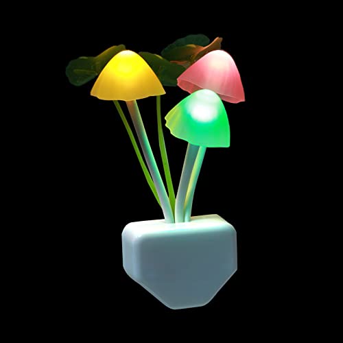 Altsuceser Mushroom Night Light, Bedroom Decor Discolor Light Sense Control Led Nightlight Nightlamp Decorative Night Light, Nursery Night Lights 1 Pc #TOP1