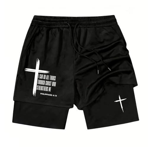 Genérico Pantalon Corto Hombre Pantalones Cortos Hombre Modernos Doble Forro para Adultos Diseñados para Fitness Y Actividades Ocio Shorts Versátiles Y Cómodos