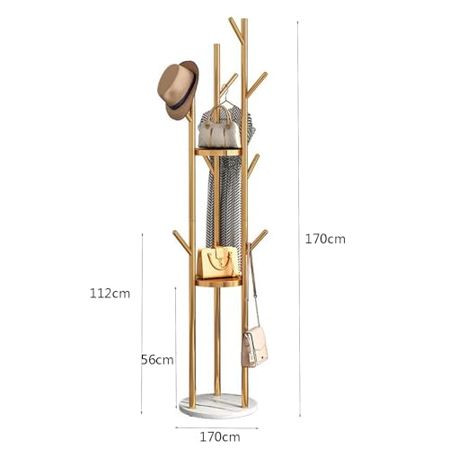 Portemanteau doré avec étagères pour optimiser les petits angles - 3