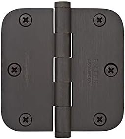 Emtek 9100 Steel Hinges (Pair) - SD - 5/8" Radius Corners - 3 1/2" x 3 1/2" - 910334 - Satin Brass (US4)