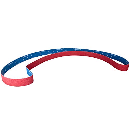 Norton SG R981 Backstand Abrasive Belt, Waterproof, Cloth Backing, Ceramic Aluminum Oxide, 2" Width, 132" Length, Grit 80 (Pack of 1)