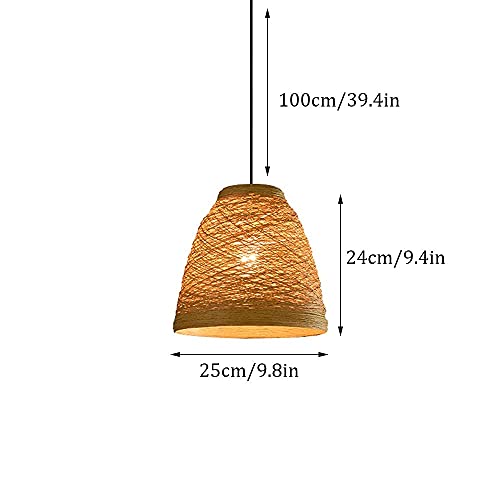 Lámparas colgantes con forma de linterna japonesa tejida a mano 6