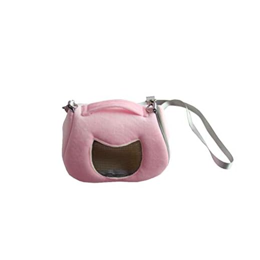 Rosa hamster utomhus bekvämlighet bärväska hamster förvaring axelväska dragkedja andas plysch crossbody påse små husdjur bärbar tygpåse mjuk handväska för Hamster Marsvin Rat Chinchilla