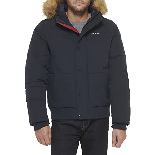 Image of Tommy Hilfiger Men's Arctic Cloth Quilted Snorkel Bomber Jacket (Standard and Big & Tall)