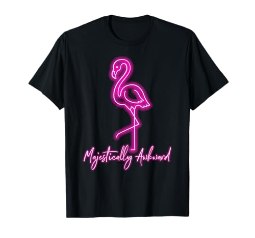 Pink Flamingo "Majestically Awkward" Funny Bar Crawl Camiseta