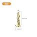 uxcell Wood Screws M2 x 10mm Slotted Round Head Brass Self-Tapping Screw Woodworking Screw 60 Pcs