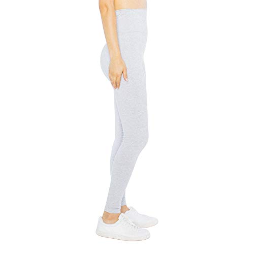 American Apparel Women's Cotton Spandex Jersey High-Waist Leggings, Heather Grey, Medium #TOP2