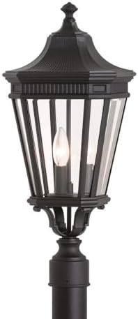 Miniatura 2 de Feiss OL5407BK Cotswold Lane - Iluminación de poste para exteriores, negro, 3 luces (10 pulgadas de ancho x 23 pulgadas de alto) 180 vatios