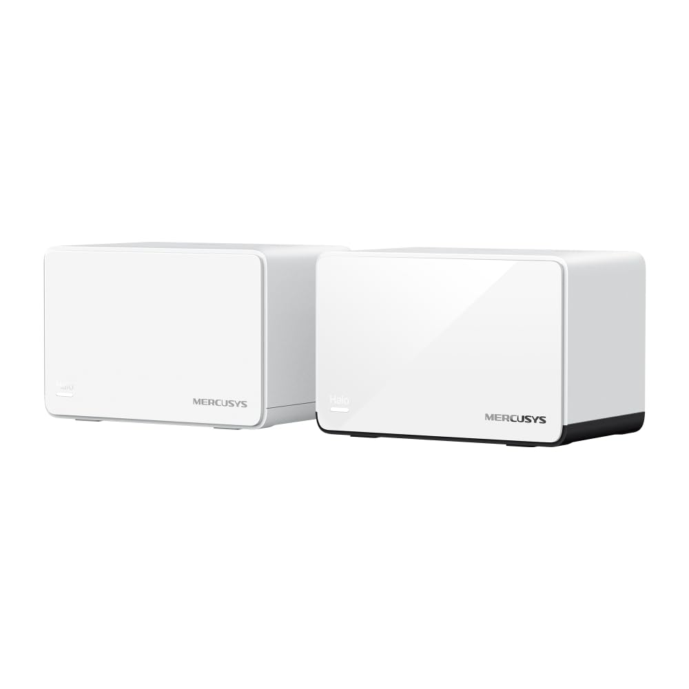 Mercusys Halo H85X Mesh Wi-Fi 6 AX3000Mbps Dual-Band, 2.5G Puerto WAN/LAN, 2 Puertos WAN/LAN Gigabit, Cubiertos hasta 460m2, MU-MIMO, WPA3, Control por aplicación, 2 Unidades