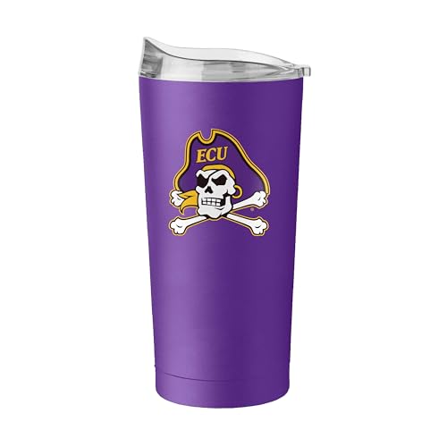 Image of Logo Brands 20 oz Powder Coat Tumbler- Insulated Tumbler with Lid for Water, Iced Tea or Coffee, Smoothie and More
