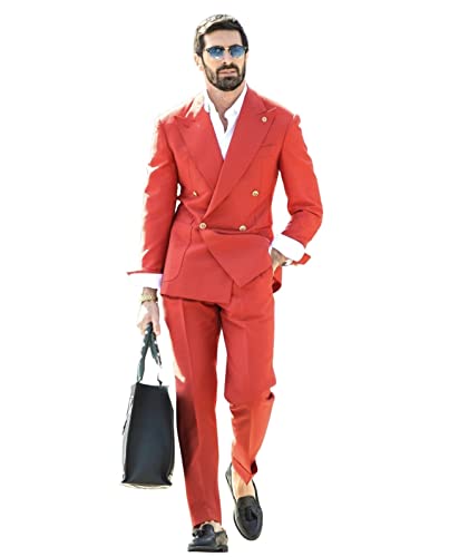 Costume homme double boutonnage avec revers Pinnacle ajusté pour une silhouette parfaite