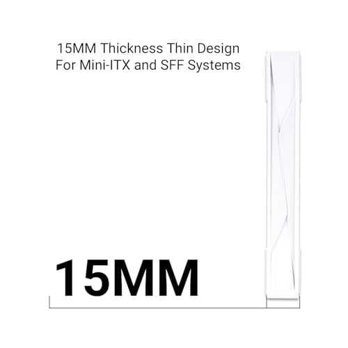 Thermalright TL-H12015W-S Thin Computer Case Fan-1900RPM,CPU Fan, 15mm Slimline Cooling Fan, 12cm CPU Cooler Fan,Compatible with Desktop Heatsink Cooler and Case,3-pin ARGB Light Connector - Image 5