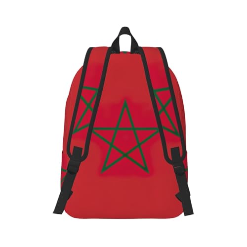 Sac à dos de voyage décontracté imprimé drapeau du Maroc - 3