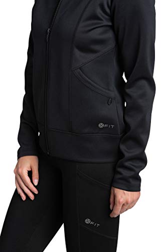 White Cross Fit Women's 458 Scrub Jacket-Black-X-Large #TOP1