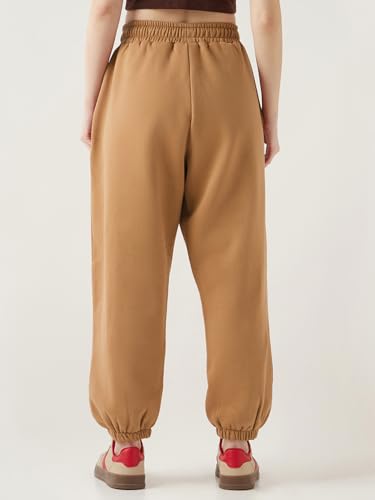 Image of Bewakoof Women's Cotton Super Loose Fit Joggers | Track pants for woman | Lower for women | Multipurpose | Activewear | Utility Pockets | Lightweight & Flexible Elastic Waist | Casual Joggers | Loose Fit