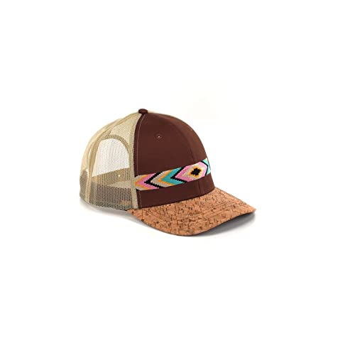 Ariat Women's Tan Aztec Cork Cap With Snapback Closure #TOP1
