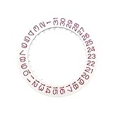 MZMZM Fecha Personalizada Dial Movimiento Rojo Negro Mecánico automático(06)