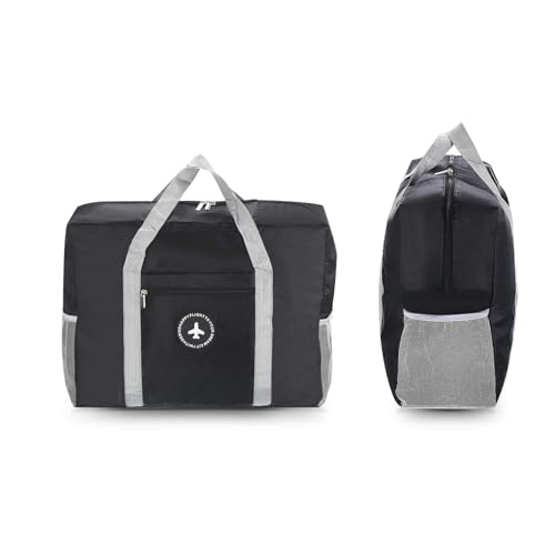 WENRENMK Handgepäck Tasche 45x35x20cm - Ryanair Handgepäck, Faltbare Reisetasche - 31L-Handgepäck Tasche für Flugzeug für Lange Reisen, Fitnessstudio, Camping