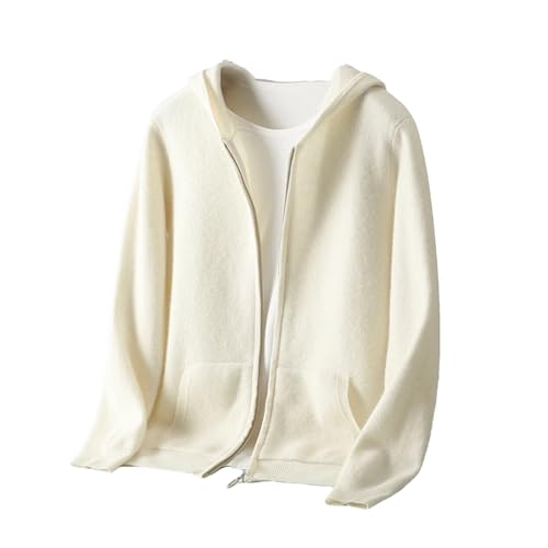 Men's Full Zipper Cardigan Hoodie Wool Sweater Winter Thick Casual Knitwear Coat