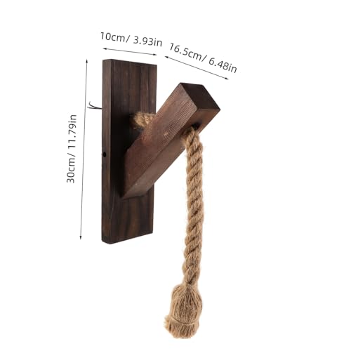 Lámpara de pared rústica KOMBIUDA de madera y cuerda para iluminación de hogar 2