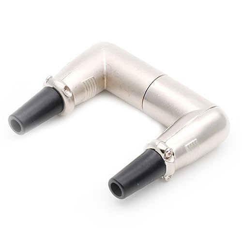 Conector XLR de ángulo recto 3 pines macho y hembra para cable 8