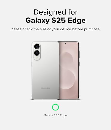 Image of Ringke Fusion Magnetic Compatible with Samsung Galaxy S25 Edge Case Cover [Strong Magnet] Transparent Hard Back Shockproof Soft TPU Bumer S25 Edge Back Cover - Magnetic Clear