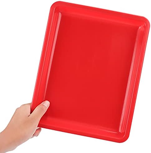 BELLE VOUS 5 Pack Plastic Trays - Craft Trays 28 x 22cm / 11 x 8.7 inches - Organiser Tray Set for Painting & Serving - Multicolour Activity Trays for School, Home, DIY Projects & Beads, Art & Crafts