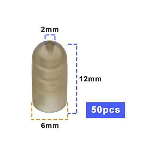YINETTECH 50PCS Fishing Side Puller Beads 12x6mm Large Size for Elastics 12 to 18 Cylindrical Silicone Beads Carp Fishing Accessories - Image 3