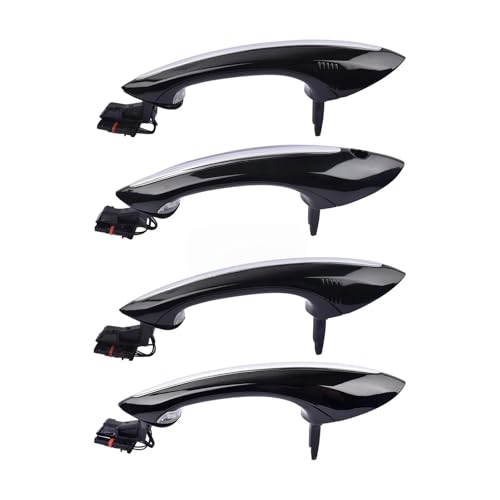 Poignées porte extérieures pour BMW F10 F11 F07 F01 noir kit de remplacement 4 pièces