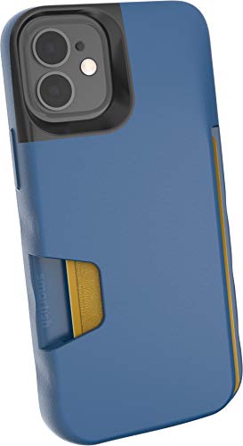 Smartish iPhone 12 Mini Wallet Case - Wallet Slayer Vol. 1 [Slim + Protective] Credit Card Holder (Silk) - Blues on The Green