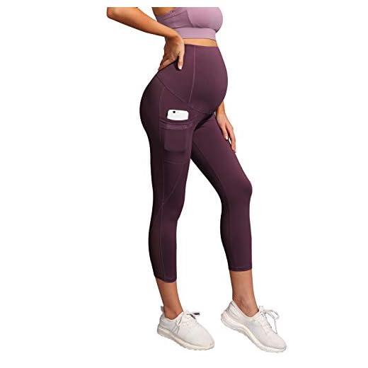 Maternity Capri Yoga Pants Workout Leggings Running Exercise Active Gym Tights