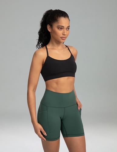 Colorfulkoala Women's Dreamlux Y Back Sports Bra Low Impact Padded Workout Top with Built in Bra A-C Cups4