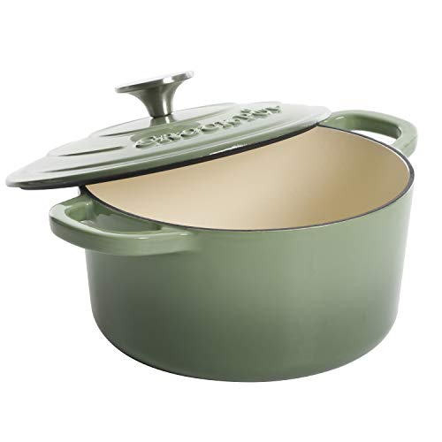 Crock-Pot-Artisan-Round-Enameled-Cast-Iron-Dutch-Oven-7-Quart-Pistachio-Green