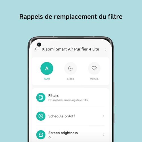 Xiaomi Smart Air Purifier 4 Lite, Filtre HEPA 3-en-1 H13 | élimine 99,97 % particules, 43 ㎡, PM2.5, mode auto, commande vocale Alexa et Google, silencieux chambre bureau