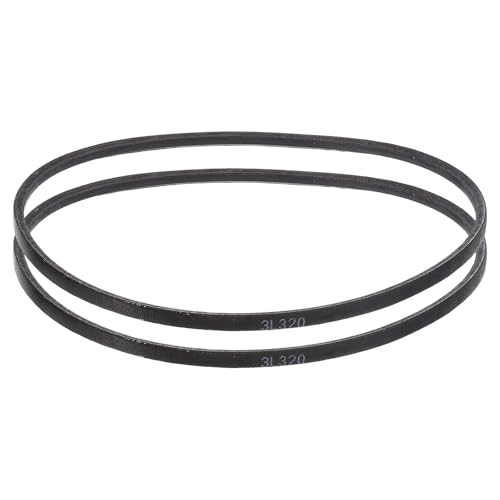 uxcell 2 Pcs 3L320 Classic Wrapped Rubber V-Belt, 32"(813mm) Outside Circumference, 3L Profile V Belt 3/8" Width 7/32" Height