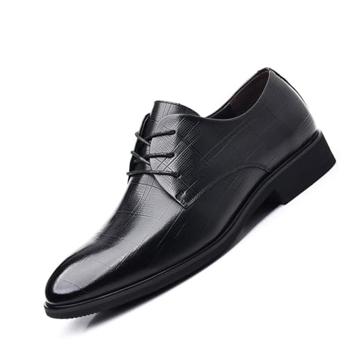 Men's Fashion Classic Dress Shoes Leather Formal Work Pointed Toe Non-Slip Softsole Weddings and Business Casual Oxfords