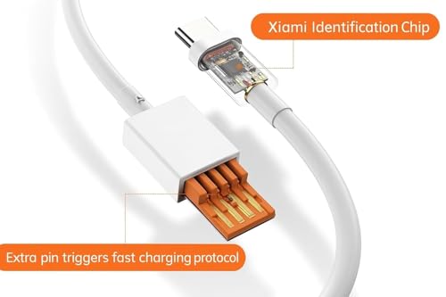 Image of MI-Original 67W HyperCharge Fast Charging Data Cable | Type-C USB Cable Compatible with Redmi Note 13 Pro /12 Pro /11 Pro 5G /11S /10 Pro Max, Poco X5 /X4 Pro /X3 Pro, Mi 14 /11