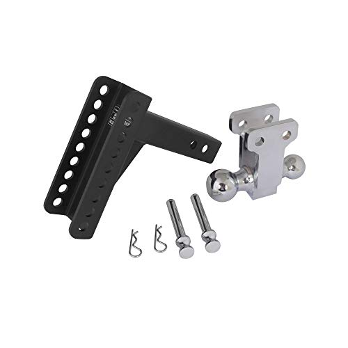14,000 lbs. Capacity | 0-6\" Drop | Reversible 2\" and 2.5/16\" Ball Drop Hitch | Adjustable | High Grade Steel | Rust Resistant | Blackout by Trailer Valet