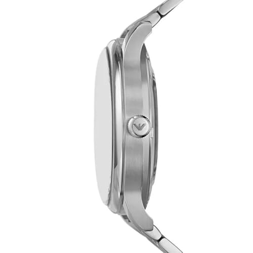 Emporio Armani Orologio Analogico Automatico Uomo Con Cinturino In Acciaio Inossidabile AR60082, Beige - 2