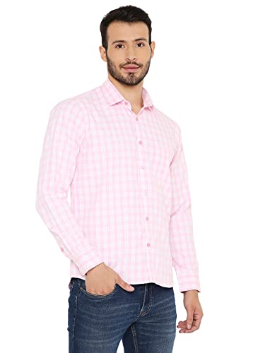 Image of Maharaja Slim Fit Small Checks Shirt for Men