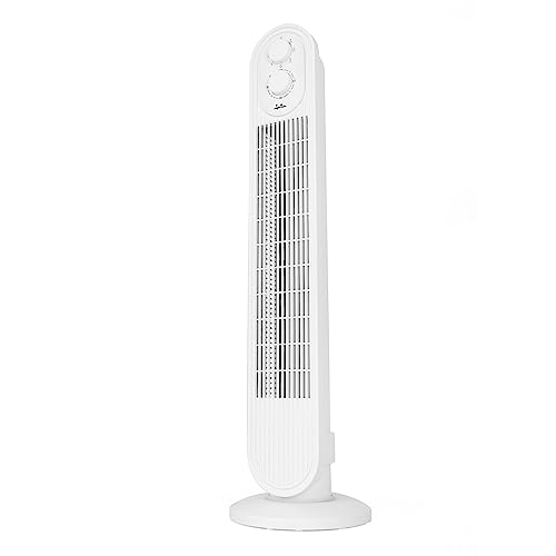 Jata JVVT3043 - Ventilador de Torre con temporizador, oscilación y 3 velocidades. Altura: 78.5 cm. Silencioso. Bajo consumo. 1294 m3/h