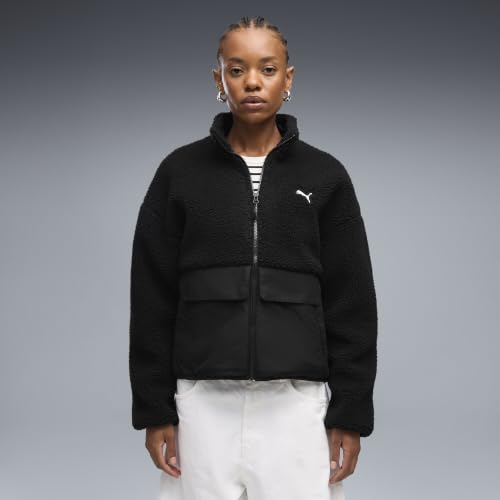 PUMA Veste décontractée en Polaire RE:Fibre Femme L, Black
