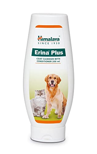 Himalaya Erina Plus | Coat Cleanser with Conditioner | 200 ml | For Shiny, Healthy & Smooth Coat | With Hibiscus & Neem