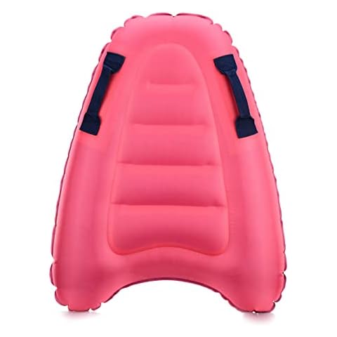 Warooma Inflatable Body Board, Portable Inflatable Float Raft Solid Color Buoy Kickboard Inflatable Sea Surfing Board With Handle Pool Float Aquaplane for Beach Swimming Pool Cover