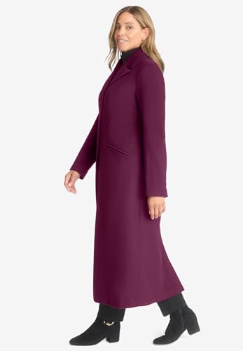 Jessica London Women's Plus Size Full Length Wool Blend Coat3